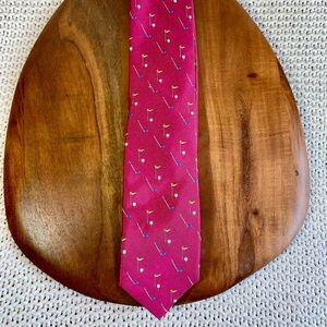 Robert Talbott Pink Silk Golf Tie